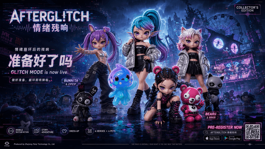 After Glitch content-setting visual